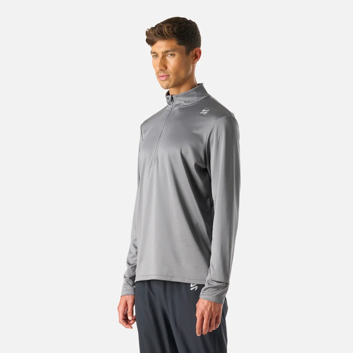Polerón Hombre Built To Move 1/4 Zip Midlayer Gris Medio Vulcano - Imagen 2